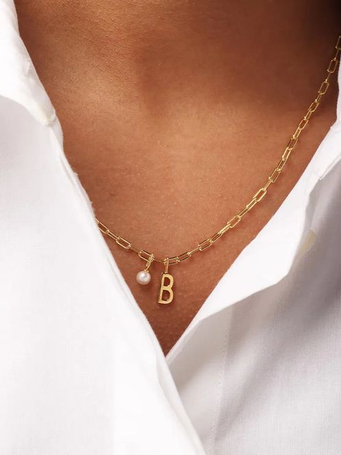 Hovedbilde Pearl Drop Charm 5mm Gold Plated - Gold